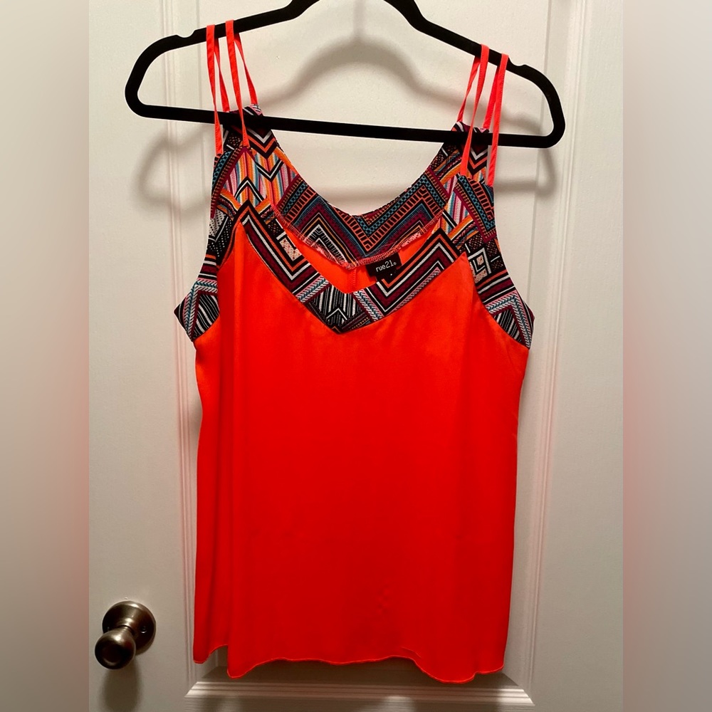 Neon Pink sleeveless blouse